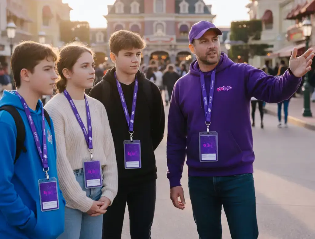 Un mentor enseñandole a un grupo de chicos una curiosidad