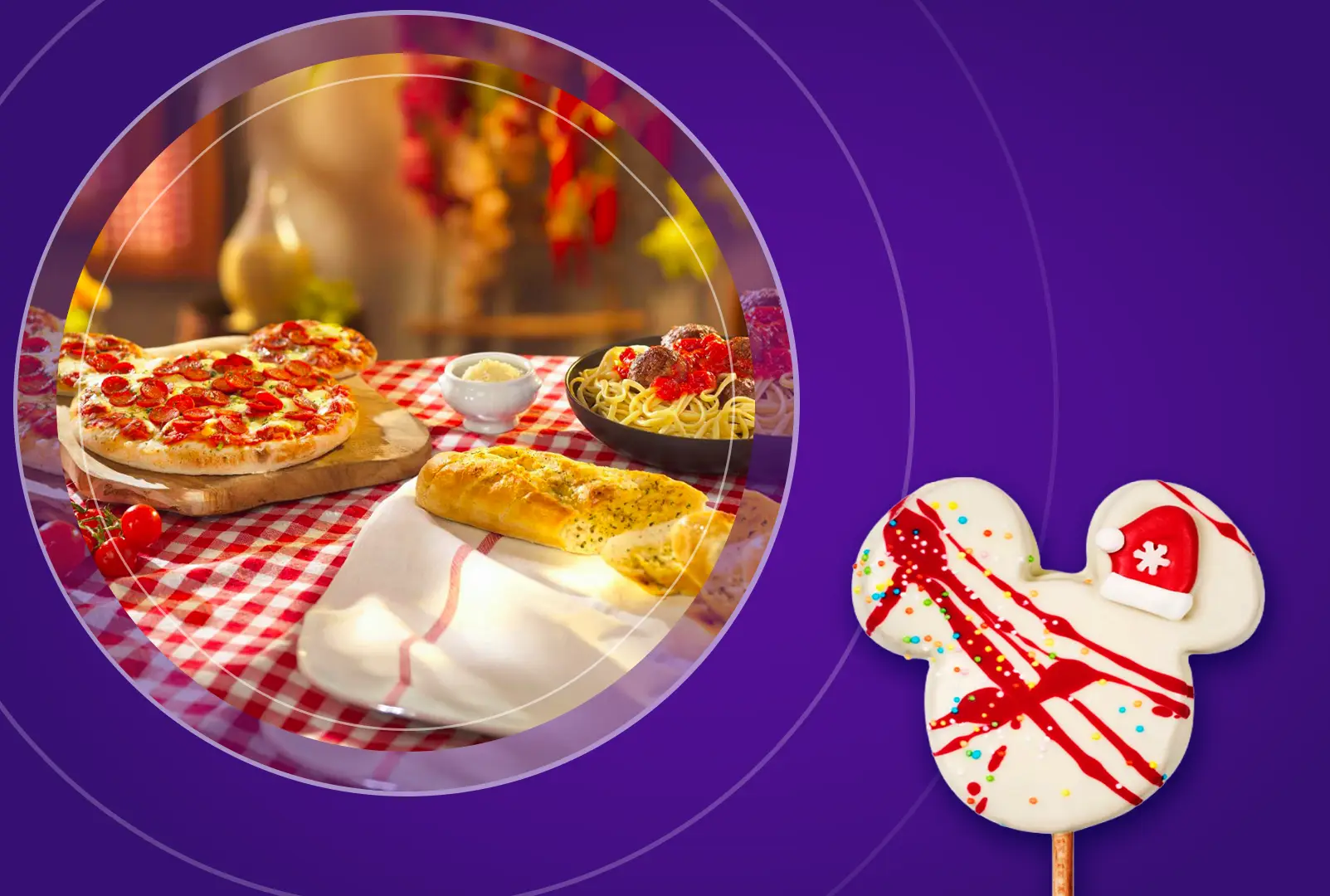 Comida italiana de la Bella Note de Disneyland París
